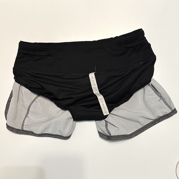 Lululemon RUN TIMES SHORTS II *4" Heather Lux Multi Black SWIFT Size 4 - Picture 11 of 12